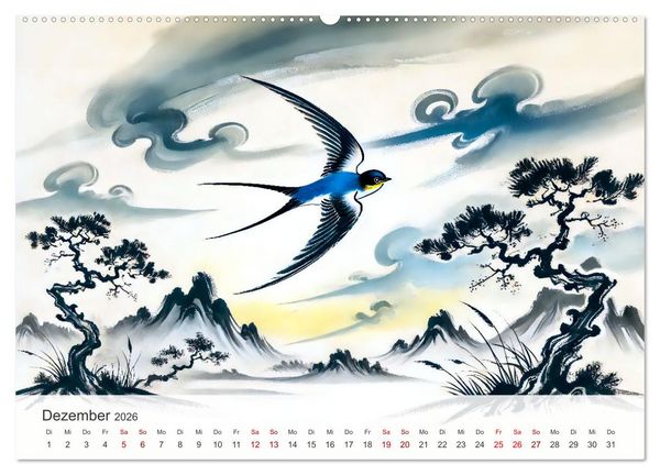 Produktbild: Das Leben der Schwalben - Getragen von Wind und Freiheit (Wandkalender 2026 DIN A2 quer), CALVENDO Monatskalender