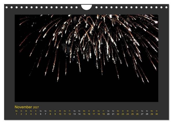 Produktbild: Feuerwerk - Explosives am Himmel (Wandkalender 2027 DIN A4 quer), CALVENDO Monatskalender