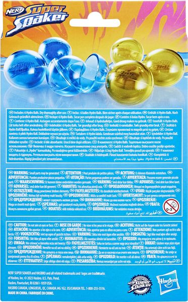 Produktbild: Hasbro F63935L0 - Nerf Super Soaker Hydro Balls, 6 St&uuml;ck, wiederverwendbar