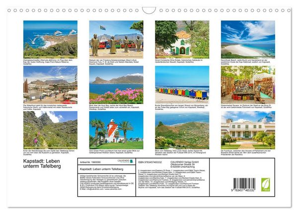 Produktbild: Kapstadt: Leben unterm Tafelberg (Wandkalender 2026 DIN A3 quer), CALVENDO Monatskalender