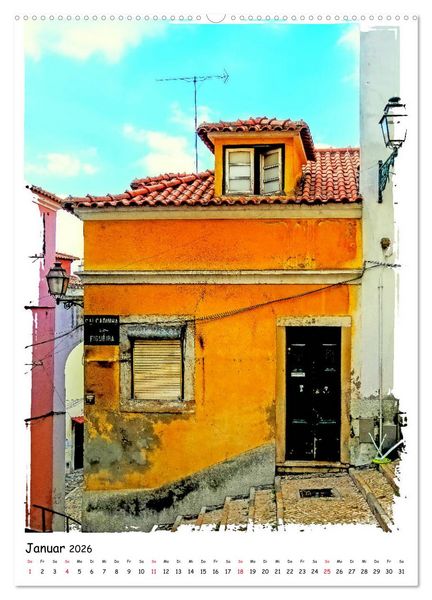 Produktbild: Lissabons Altstadt (Wandkalender 2026 DIN A2 hoch), CALVENDO Monatskalender