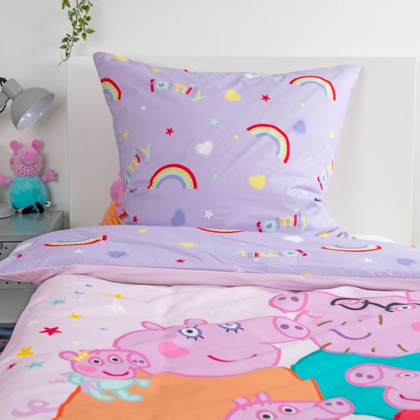 Produktbild: Klaus Hering 4486426050 - Peppa Pig Bettw&auml;sche, Peppa Pig, 80x80+135x200 cm