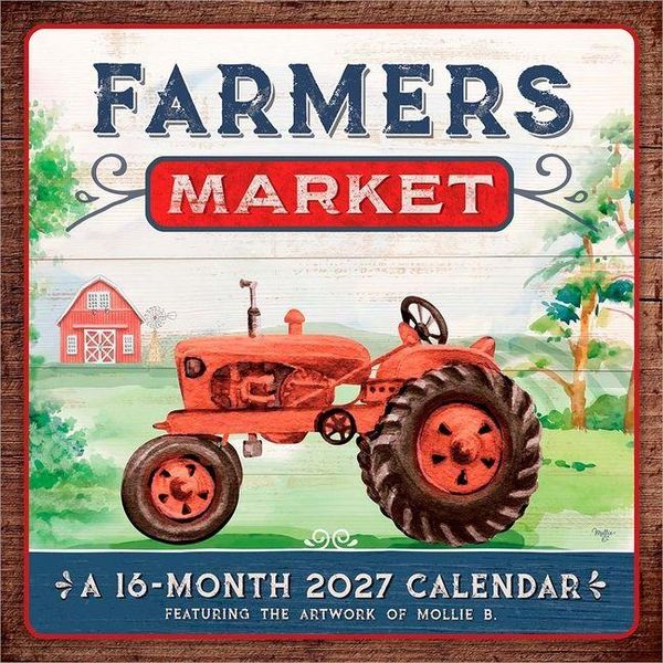 Produktbild: Farmer's Market 2027 12 X 24 Inch (Hanging) Monthly Square Wall Calendar Featuring the Artwork of Terri Morris Plastic-Free