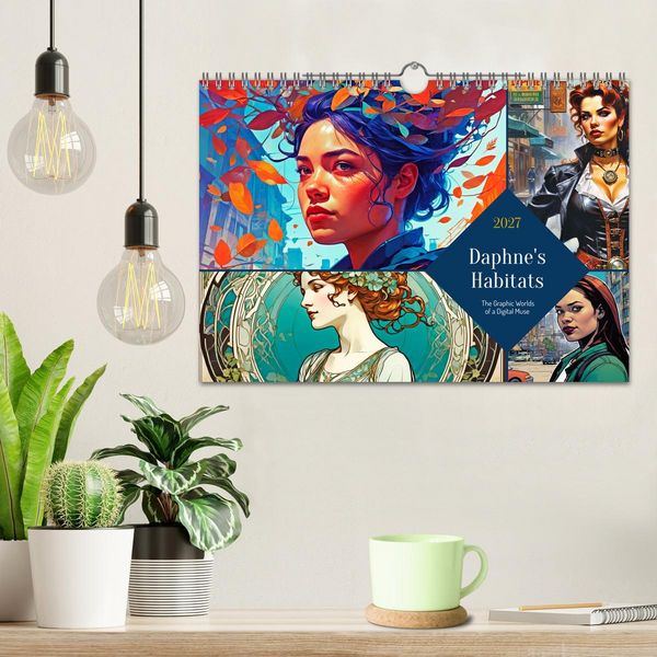 Produktbild: Daphne&rsquo;s Habitats, the Graphic Worlds of a Digital Muse (Wall Calendar 2027 DIN A4 landscape), CALVENDO 12 Month Wall Calendar