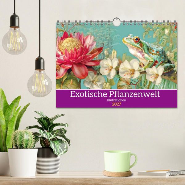 Produktbild: Exotische Pflanzenwelt - Illustrationen (Wandkalender 2027 DIN A4 quer), CALVENDO Monatskalender