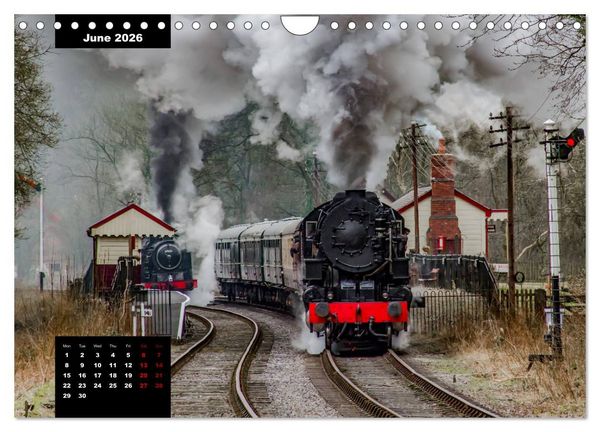 Produktbild: Assorted photographs of STEAM LOCOMOTIVES (Wall Calendar 2026 DIN A4 landscape), CALVENDO 12 Month Wall Calendar