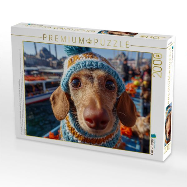 Produktbild: CALVENDO Puzzle Ein neugieriger Dackel erkundet Istanbul - das perfekte Hundepuzzle f&uuml;r alle, die Dackel lieben. | 2000 Teile Lege-Gr&ouml;&szlig;e 90x67cm Foto-Puzzle f&uuml;r gl&uuml;ckliche Stunden