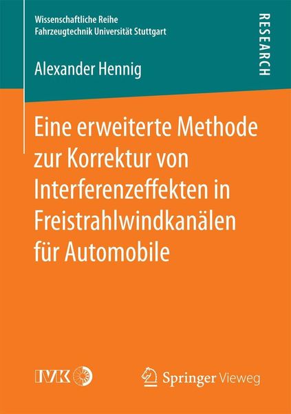 Produktbild: Eine erweiterte Methode zur Korrektur von Interferenzeffekten in Freistrahlwindkan&auml;len f&uuml;r Automobile