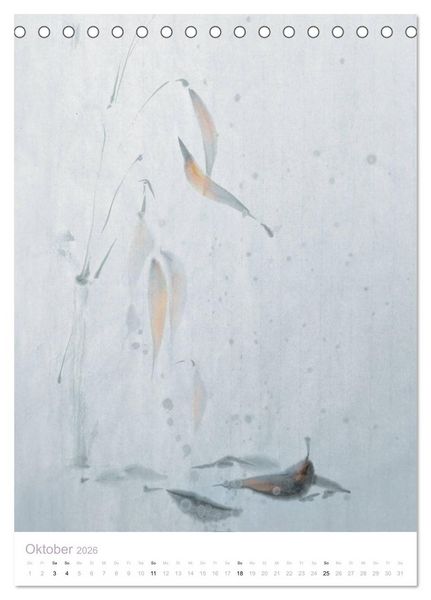 Produktbild: Jahreszeiten in Stil japanischer Malerei - Kunst (Tischkalender 2026 DIN A5 hoch), CALVENDO Monatskalender