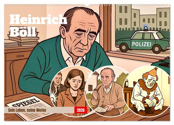 Produktbild: Heinrich B&ouml;ll (Wandkalender 2026 DIN A2 quer), CALVENDO Monatskalender