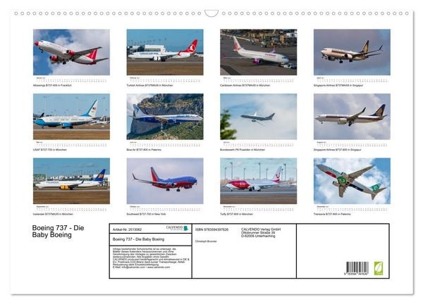 Produktbild: Boeing 737 - Die Baby Boeing (Wandkalender 2027 DIN A2 quer), CALVENDO Monatskalender