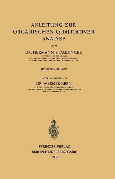 Produktbild: Anleitung zur organischen qualitativen Analyse