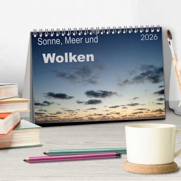 Produktbild: Sonne, Meer und Wolken (Tischkalender 2026 DIN A5 quer), CALVENDO Monatskalender