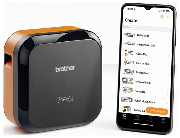 Produktbild: Brother Etikettendrucker Direkt W&auml;rme 180 x 180 dpi Etikettenbreite (max.): 24mm