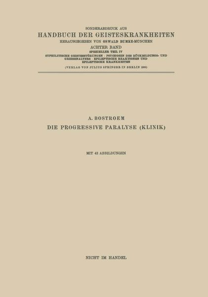 Produktbild: Syphilitische Geistesst&ouml;rungen &middot; Psychosen des R&uuml;ckbildungs- und Greisenalters &middot; Epileptische Reaktionen und Epileptische Krankheiten