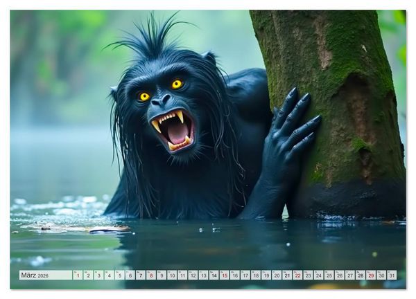 Produktbild: Chinesische Mythologie - G&ouml;tter, Helden und Monster (Wandkalender 2026 DIN A4 quer), CALVENDO Monatskalender