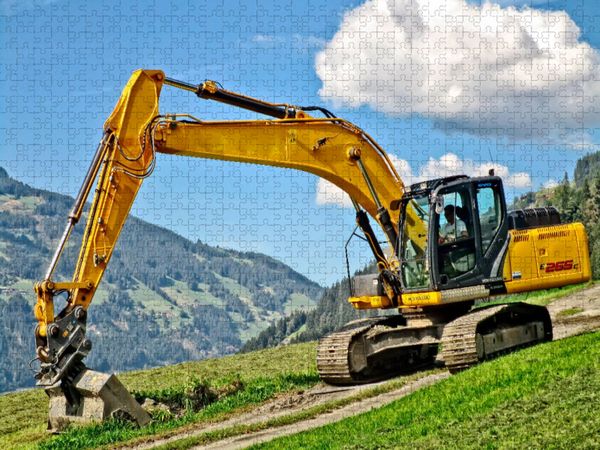 Produktbild: CALVENDO Puzzle Bagger - kraftvolle Arbeitsmaschinen | 1000 Teile Lege-Gr&ouml;&szlig;e 64x48cm Foto-Puzzle f&uuml;r gl&uuml;ckliche Stunden