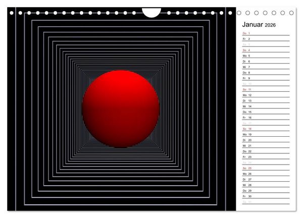 Produktbild: Mit Geometrie durch das Jahr (Wandkalender 2026 DIN A4 quer), CALVENDO Monatskalender