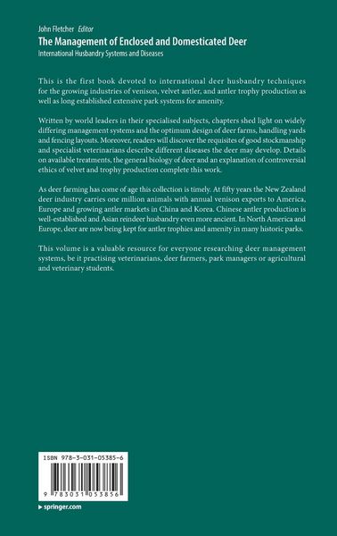 Produktbild: The Management of Enclosed and Domesticated Deer