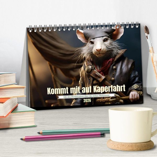 Produktbild: Kommt mit auf Kaperfahrt (Tischkalender 2026 DIN A5 quer), CALVENDO Monatskalender