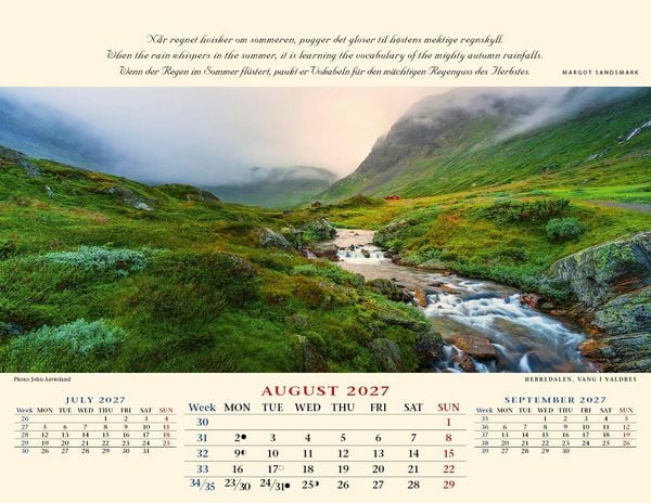 Produktbild: Panorama Norwegen 2027 Tischkalender