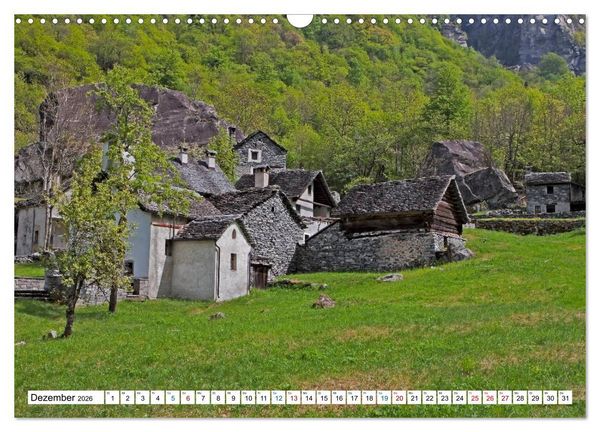 Produktbild: Tessin, Impressionen aus der Italienischen Schweiz (Wandkalender 2026 DIN A3 quer), CALVENDO Monatskalender