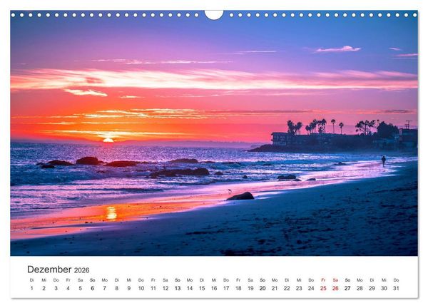 Produktbild: Am Strand von Malibu (Wandkalender 2026 DIN A3 quer), CALVENDO Monatskalender
