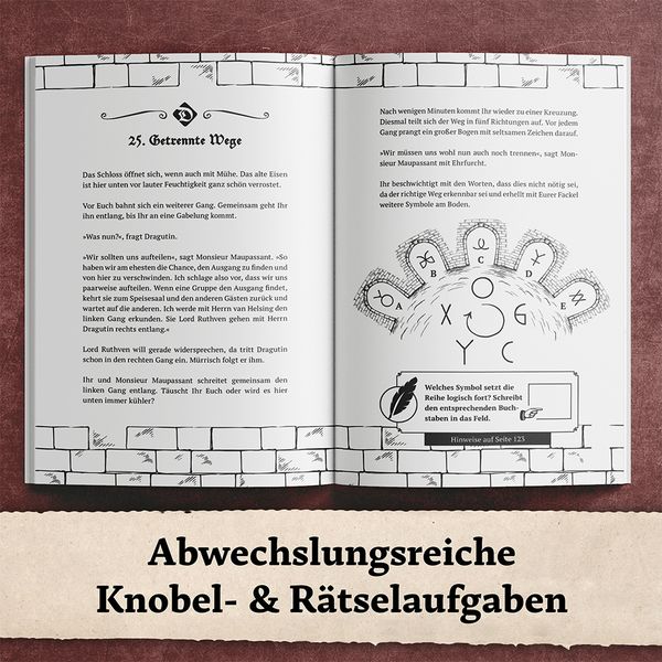 Produktbild: Das R&auml;tselbuch des Graf Dracula: Knackt den Code und entkommt dem F&uuml;rsten der Finsternis
