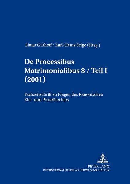 De processibus matrimonialibus, Taschenbuch von , Peter Lang GmbH, Internationaler Verlag der Wissenschaften, 9783631366905