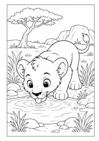 Produktbild: Dschungeltiere Malbuch f&uuml;r Kinder von 5&ndash;7 Jahren mit 50 sch&ouml;nen Ausmalbildern