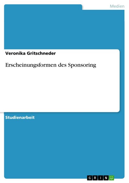 Produktbild: Erscheinungsformen des Sponsoring