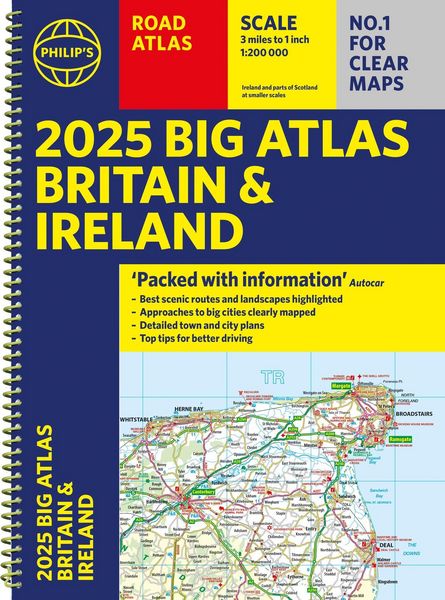 Produktbild: 2025 Philip's Big Road Atlas of Britain & Ireland
