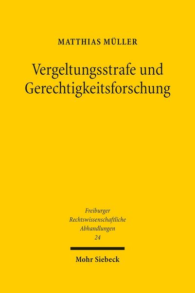 Produktbild: Vergeltungsstrafe und Gerechtigkeitsforschung