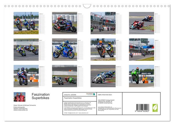 Produktbild: Faszination Superbikes (Wandkalender 2027 DIN A3 quer), CALVENDO Monatskalender