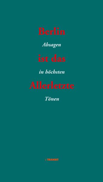 Produktbild: Berlin ist das Allerletzte