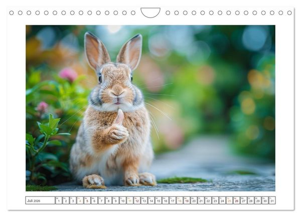 Produktbild: Lustige Hasengeschichten (Wandkalender 2026 DIN A4 quer), CALVENDO Monatskalender