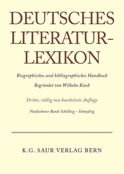 Produktbild: Deutsches Literatur-Lexikon / Schilling - Schnydrig