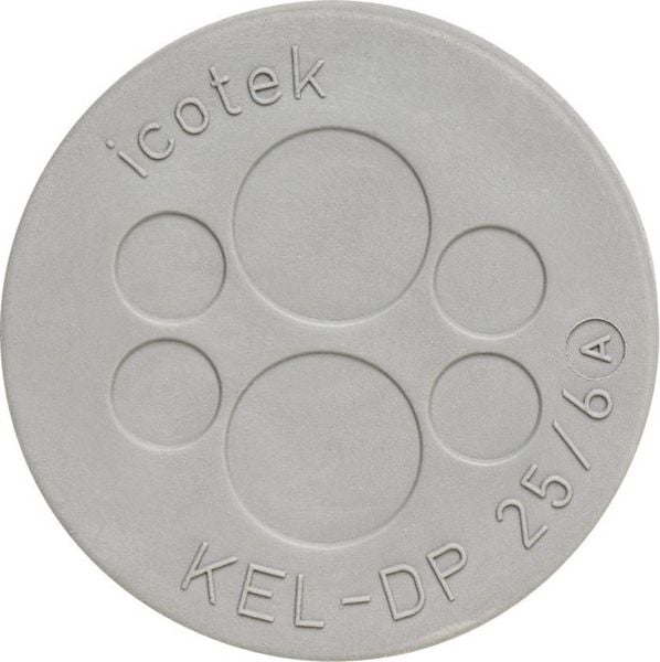 Produktbild: Icotek KEL-DP 25/4 Kabeldurchf&uuml;hrungsplatte Klemm-&Oslash; (max.) 8mm Elastomer Grau 1St.