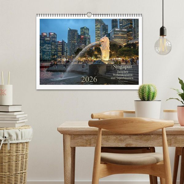 Produktbild: Singapur: Zwischen Wolkenkratzern und Superb&auml;umen (Wandkalender 2026 DIN A3 quer), CALVENDO Monatskalender
