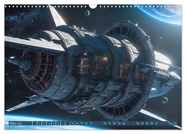 Produktbild: Alien Starships (Wandkalender 2026 DIN A3 quer), CALVENDO Monatskalender