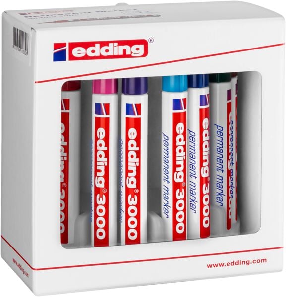 Produktbild: edding 3000 Permanentmarker, 10er Set Rundspitze