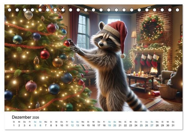 Produktbild: Lustige Waschb&auml;ren (Tischkalender 2026 DIN A5 quer), CALVENDO Monatskalender