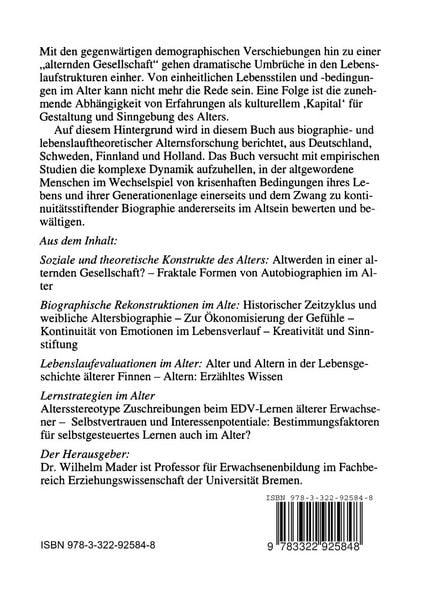 Produktbild: Altwerden in einer alternden Gesellschaft