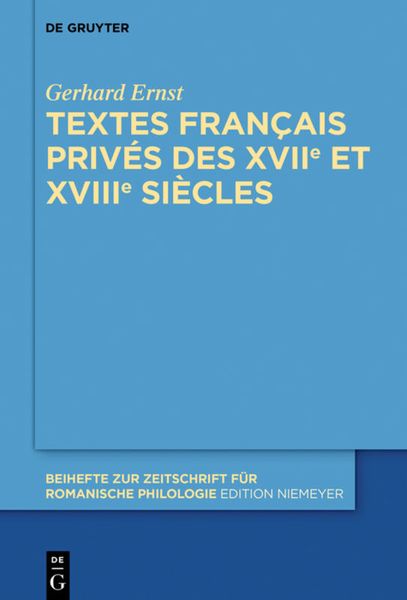 Produktbild: Textes fran&ccedil;ais priv&eacute;s des XVIIe et XVIIIe si&egrave;cles