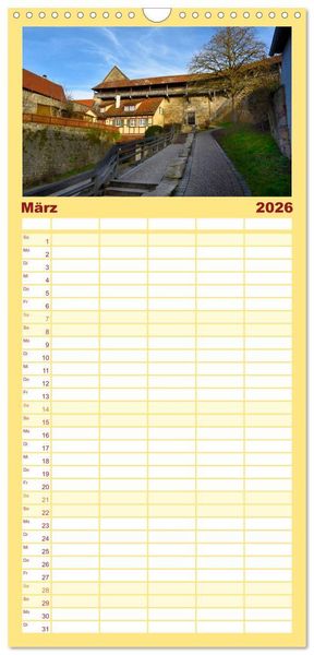 Produktbild: Familienplaner 2026 - Erlebe mit mir Rothenburg ob der Tauber mit 5 Spalten (Wandkalender, 21 x 45 cm) CALVENDO