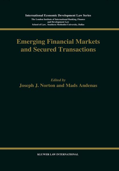 Produktbild: Emerging Financial Markets and Secured Transactions