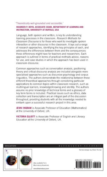 Produktbild: Research Methods for Classroom Discourse