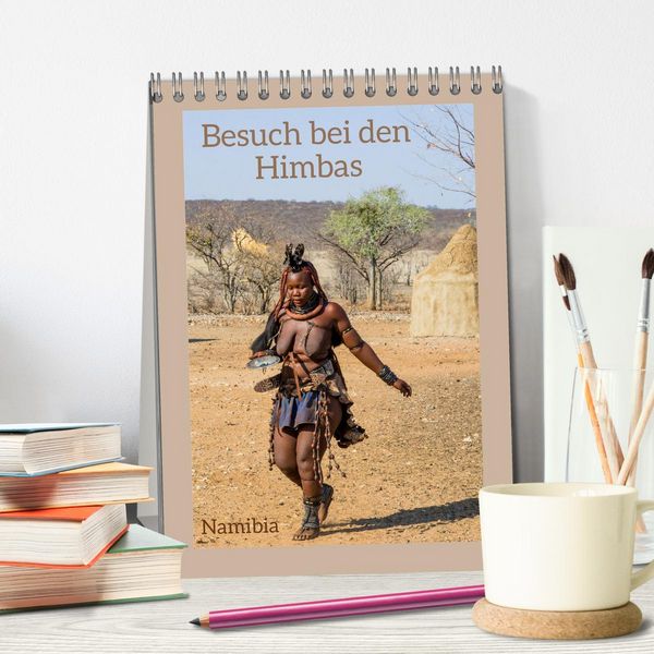 Produktbild: Besuch bei den Himbas - Namibia (Tischkalender 2026 DIN A5 hoch), CALVENDO Monatskalender