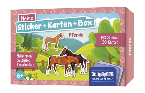 Meine Sticker + Karten + Box - Pferde, Set von Isabel Martins, Circon Verlag GmbH, 9783817447046