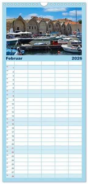Produktbild: Familienplaner 2026 - Kretas bezaubernder Norden mit 5 Spalten (Wandkalender, 21 x 45 cm) CALVENDO